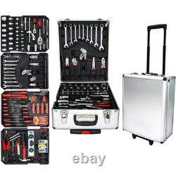 810PCS Tool Set Case Mechanics Kit Box Organize with Castors Toolbox Trolley