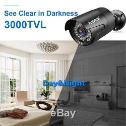 8CH CCTV 1080P 1080N AHD DVR 4X 3000TVL 2.0MP IP Camera Security NVR System Kit