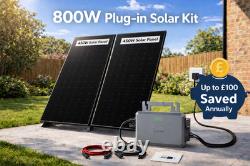 900W Plug-In Solar Kit 2 x 450W Panels + Microinverter Free UK Delivery