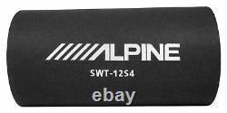 ALPINE SWT-12S4 1000 Watt 12 Car Audio Bass Tube Subwoofer+Amplifier+Amp Kit