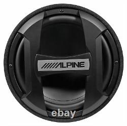 ALPINE SWT-12S4 1000 Watt 12 Car Audio Bass Tube Subwoofer+Amplifier+Amp Kit