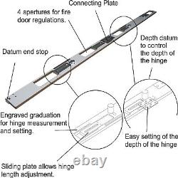Adjustable Hinge Jig kit includes 16mm Trend guide bush and bradawls + FREE bag