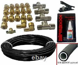 Air Ride Suspension Kit For 1963-72 C10 3/8 Valves Blk 7 Switch Bags Tank 580