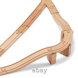 AmazonBasics Toy Train Railway Construction Kit Wooden 65 Pieces Wo. Brand New