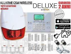 Antifurto Allarme Casa Kit Combinatore Gsm Wireless Senza Fili Da Cellulare App