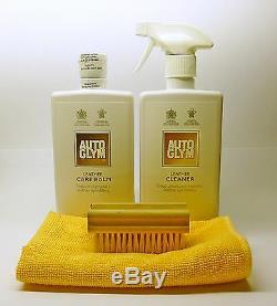 Autoglym Leather Cleaner & Care Balm KIT with Brush and Microfibre Cloth