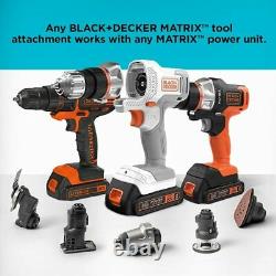 BLACK+DECKER Cordless Drill Combo Kit with Case, 6-Tool Driver Sander Jigsaw