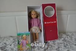 BRAND NEW American Girl 18 RETIRED CLASSIC KIT DOLL with SKIRT, SWEATER & BOOK