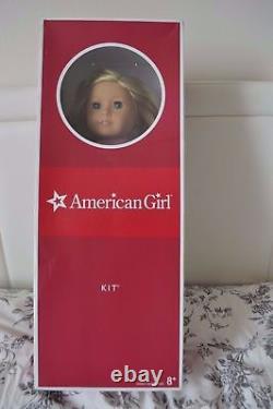 BRAND NEW American Girl 18 RETIRED CLASSIC KIT DOLL with SKIRT, SWEATER & BOOK