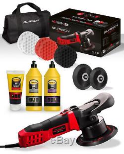 BURISCH HDR2500 DA Polisher + Farecla G3 compound polish wax kit + bag + pads