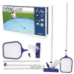 Bestway Maintenance Swimming Pool Cleaner Kit Hand Held Vacuum Skimmer 80 Water