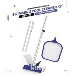 Bestway Maintenance Swimming Pool Cleaner Kit Hand Held Vacuum Skimmer 80 Water
