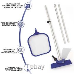 Bestway Maintenance Swimming Pool Cleaner Kit Hand Held Vacuum Skimmer 80 Water