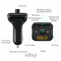 Bluetooth Wireless Handsfree Car FM Transmitter MP3 Player Dual USB Charger Kit