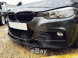 Bmw 3 Series F30 F31 Front Diffuser Splitter Valance Lip Spoiler Side Skirt Kit