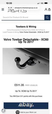 Brand New Volvo Tow Bar Kit for XC60