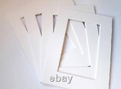 Bright White Picture Photo Mount Kits+Backs+Clear Bags- Custom Cut Sizes/Shapes