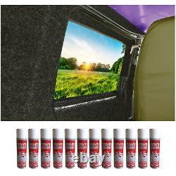 Camper Van Lining Anthracite Super 4 Way Stretch Easy Fit Carpet Kit Inc Trimfix