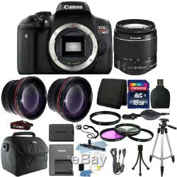 Canon EOS Rebel T6 DSLR Camera + EF-S 18-55mm IS II Lens Kit + 16GB Bundle