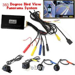 Car 360° HD Bird View Panoramic System DVR Recording Parking Rearview Camera Kit