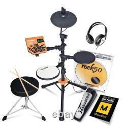 Carlsbro Rock 50 Kids Electronic Drums Starter Set with Stool & Headphones