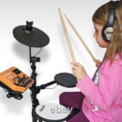 Carlsbro Rock 50 Kids Electronic Drums Starter Set with Stool & Headphones