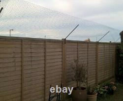 Cat Proofing Fence Wall Kit 6 Angled Brackets & 10m Mesh Enclosure Catio