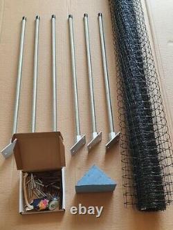 Cat proofing fencing kits, 15m, 9 brackets, 55m, with mesh, corner brackets, screws