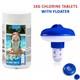 Chlorine Tablets + Floating Chemical Dispenser Hot Tub Swimming Pool Cleaning