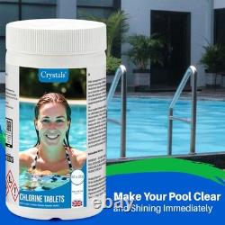 Chlorine Tablets + Floating Chemical Dispenser Hot Tub Swimming Pool Cleaning