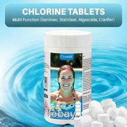 Chlorine Tablets + Floating Chemical Dispenser Hot Tub Swimming Pool Cleaning