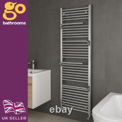 Chrome Bathroom Radiator Heated Towel Rail with Hangers Modern 1500x550mm