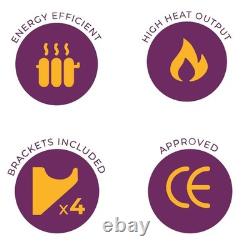 Chrome Bathroom Radiator Heated Towel Rail with Hangers Modern 1500x550mm