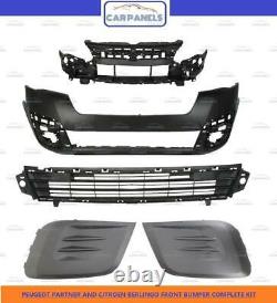 Citroen Berlingo Front Bumper Complete Kit 2015 2018 New Textured 1613563580