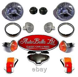 Classic Fiat 500 Complete Lights Headlights Tail Side Indicators Kit Brand New