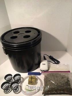 Complete Hydroponic System 4 Site DWC Hydroponic Grow Kit Bubble Bucket