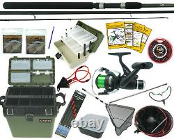 Complete Starter Coarse Float Fishing Kit Set. 10' Carbon Rod, Reel, Seat Box