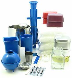 Complete candle making kit Moulds, votive, jug, 2.5Kg wax makes 50 candles