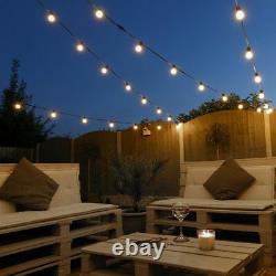 ConnectPro 5m-50m Outdoor Connectable LED Festoon Lights Kit Belt Bulbs Garden