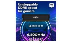 Crucial Pro DDR5 RAM 64GB Kit (2x32GB) 6400MHz CL40 CP2K32G64C40U5B Brand New