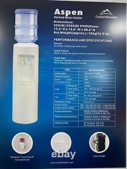 Crystal Mountain Aspen Bottle Water Cooler, mains water conversion kit option