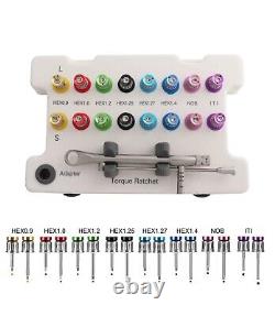 Dental Prosthetic Implant Universal Drivers & Torque Wrench Kit New CE