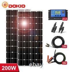 Dokio 100w 200w Rigid Monocrystalline Solar Panel Kit for Home/Caravan/RV/Camper