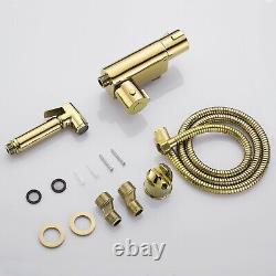 Douche Bidet Shattaf Gold Muslim Shower Spray Brass Thermostatic Kit Set