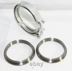 Downpipe Intercooler Turbo 3 V-BAND CLAMP & FLANGES KIT MILD STEEL