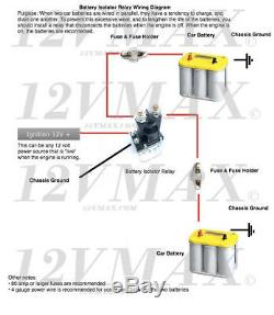 Dual Battery Charge Isolator Pl + Wiring Kit + Fuses And Fuse Holder 150a 80a