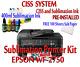 Epson Wf-2750 Sublimation Printer Bundle, Ciss Kit, Sublimation Ink & 100 Paper