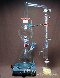 Essential Oil Steam Distillation Kit, Lab Apparatus, WithHot Stove, Graham Condenser
