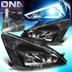 FOR 2003-2007 HONDA ACCORD COUPE/SEDAN HEADLIGHTS WithLED KIT+COOL FAN ASSEMBLY