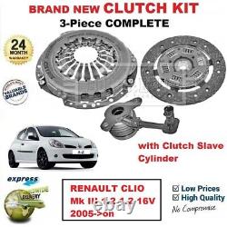 FOR RENAULT CLIO Mk III 1.2 1.2 16V 2005-2012 BRAND NEW 3PC CLUTCH KIT with CSC